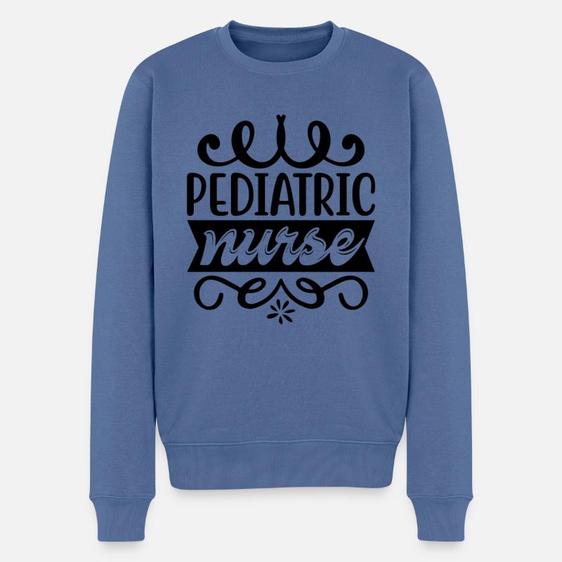 Kinderkrankenschwester - Männer Premium Bio Pullover - Taubenblau
