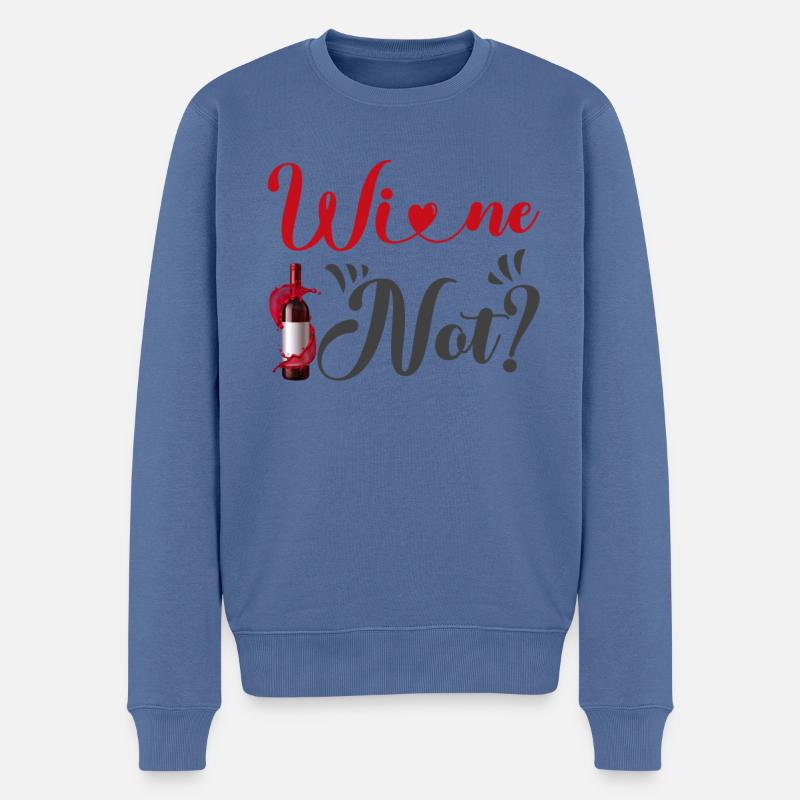 Vin non - Pull Premium bio Homme - bleu pigeon