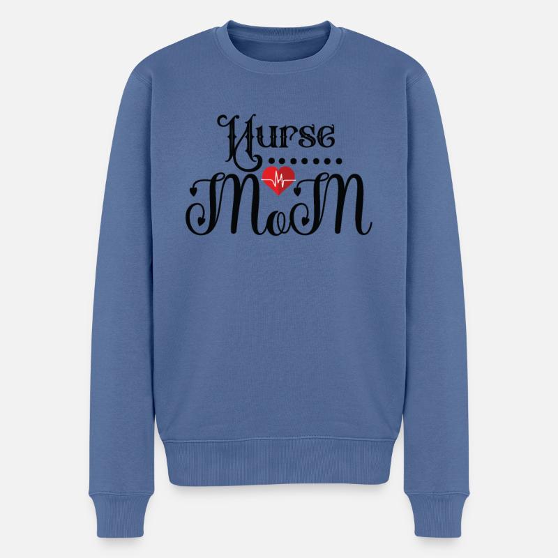Maman infirmière - Pull Premium bio Homme - bleu pigeon