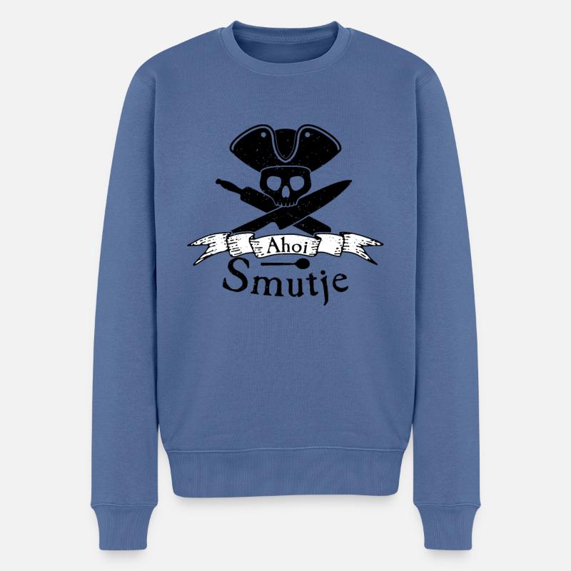 Smutje - Pull Premium bio Homme - bleu pigeon