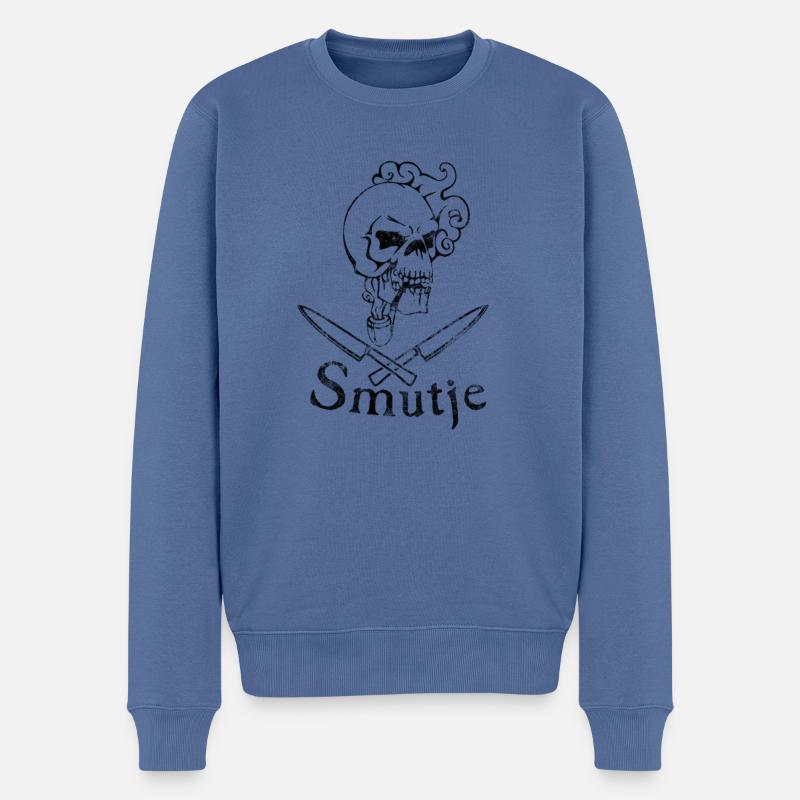 Smutje - Männer Premium Bio Pullover - Taubenblau