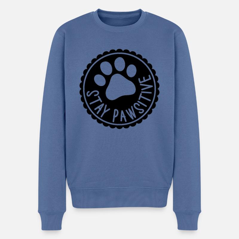 Restez pattesif - Pull Premium bio Homme - bleu pigeon
