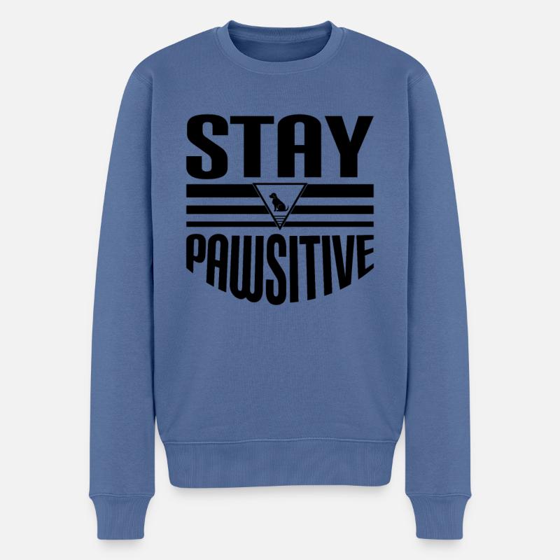 Restez pattesif - Pull Premium bio Homme - bleu pigeon