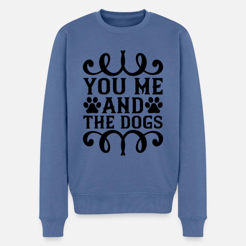 Toi et le chien - Pull Premium bio Homme - bleu pigeon