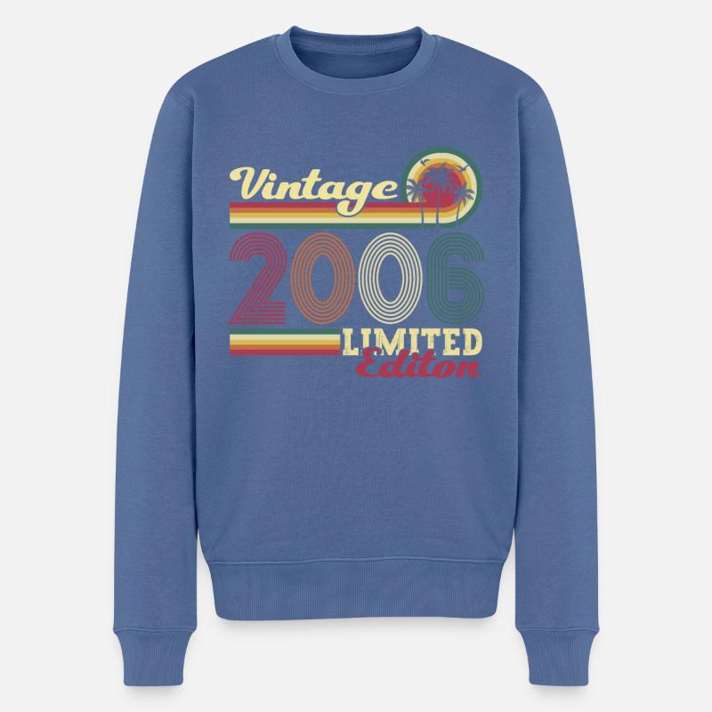 Original Jahrgang 2006 16. Geburtstag Geschenk - Männer Premium Bio Pullover - Taubenblau