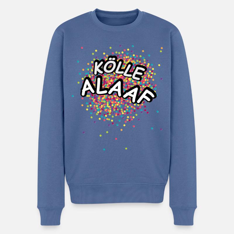 Kölle alaaf Fasching Karneval Party Feiern - Männer Premium Bio Pullover - Taubenblau