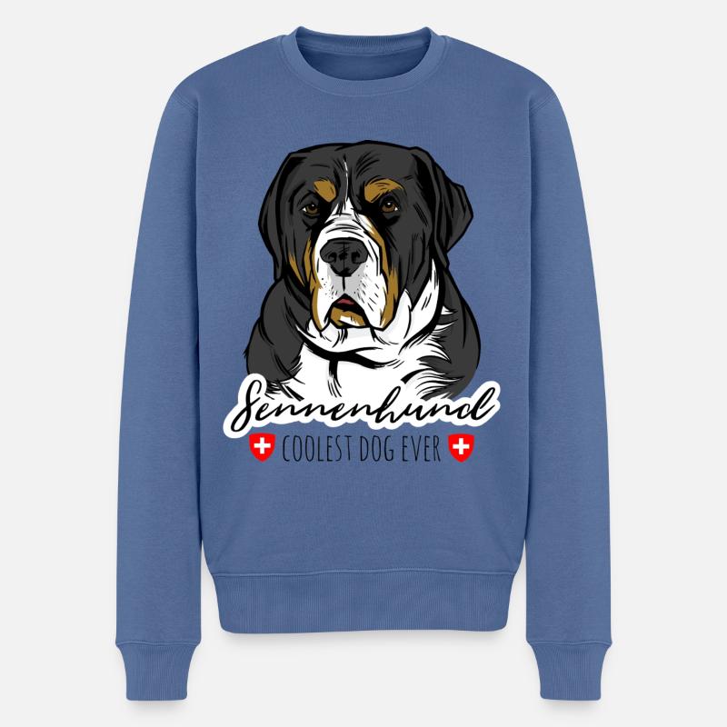 Berner Sennenhund Schweizer Sennenhund Entlebucher - Männer Premium Bio Pullover - Taubenblau