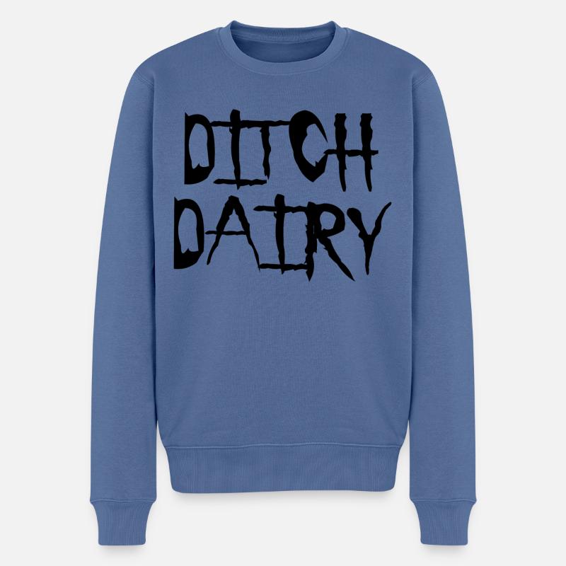 Ditch Dairy - Männer Premium Bio Pullover - Taubenblau
