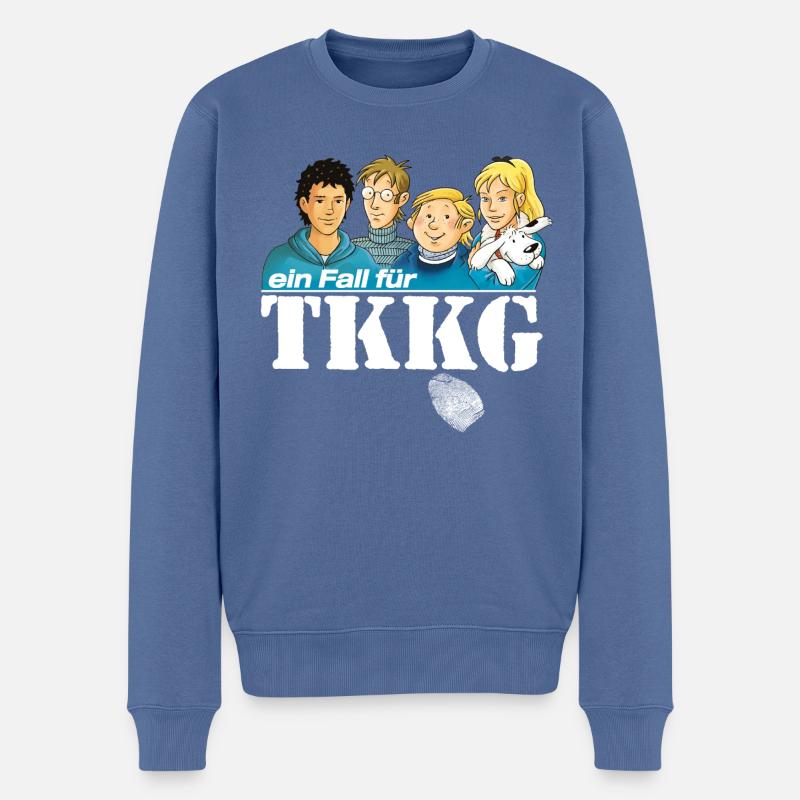 TKKG Ein Fall Für TKKG Mit Fingerabdruck - Männer Premium Bio Pullover - Taubenblau