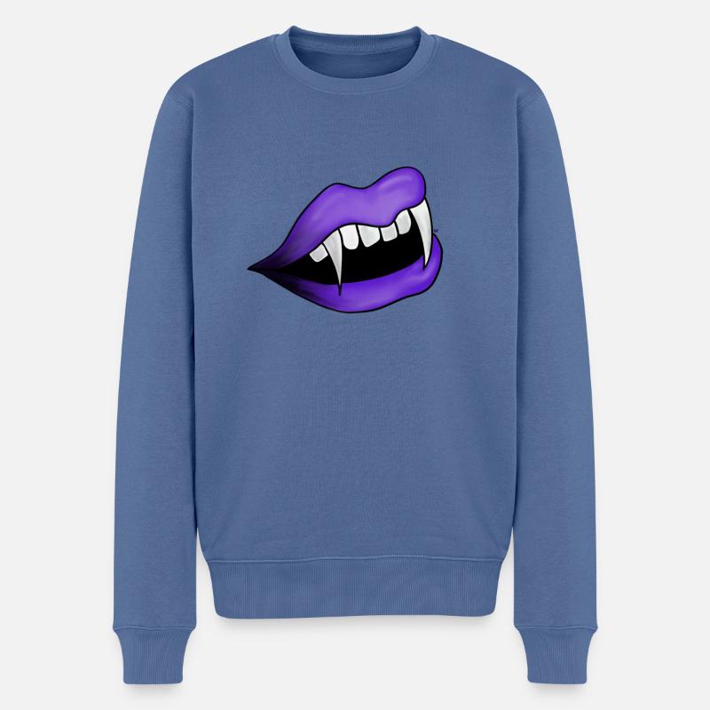 Vampire - Pull Premium bio Homme - bleu pigeon
