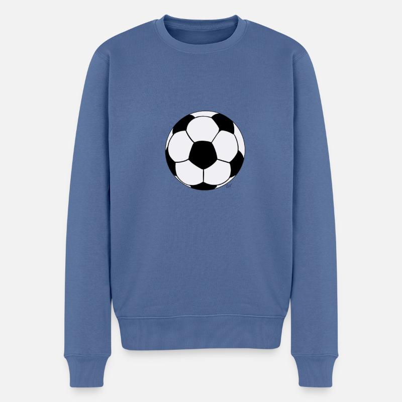 Fußball - Männer Premium Bio Pullover - Taubenblau