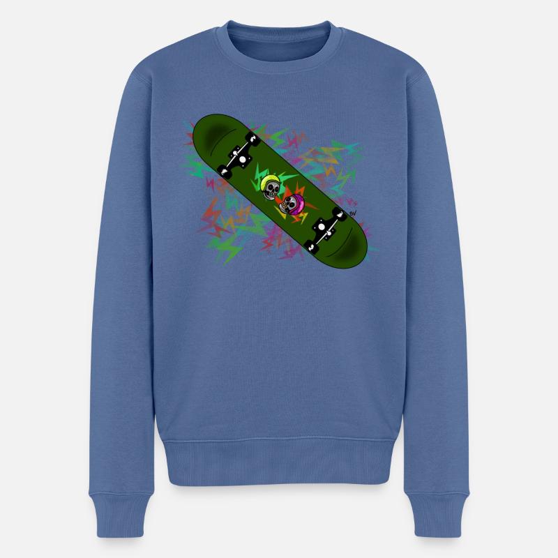 Skate Fun Race - Männer Premium Bio Pullover - Taubenblau