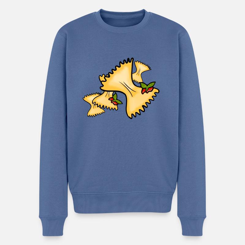 Pasta! - Männer Premium Bio Pullover - Taubenblau