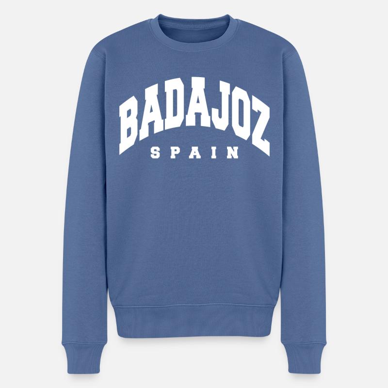 Badajoz - Pull Premium bio Homme - bleu pigeon