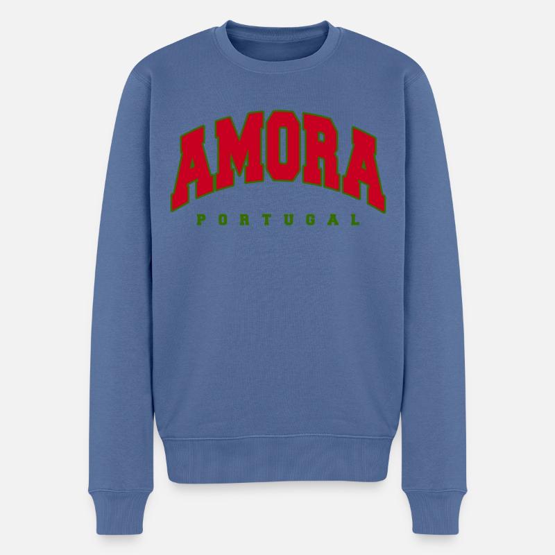 Amora - Pull Premium bio Homme - bleu pigeon