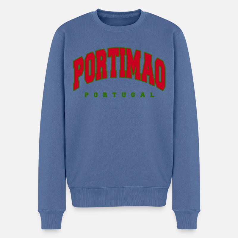 Portimão - Pull Premium bio Homme - bleu pigeon