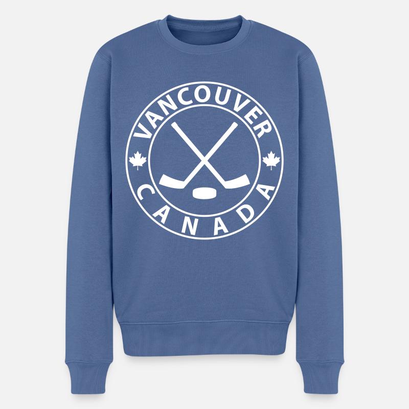 Vancouver Eishockey - Männer Premium Bio Pullover - Taubenblau
