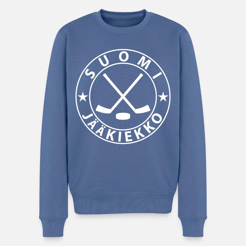Finnland Eishockey - Männer Premium Bio Pullover - Taubenblau