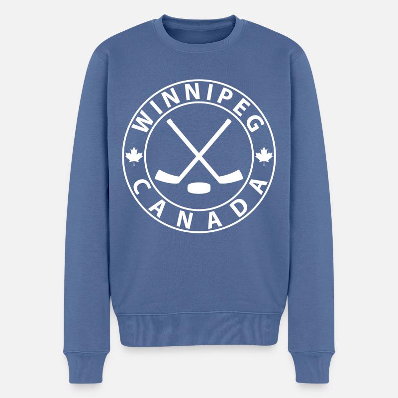 Winnipeg Eishockey - Männer Premium Bio Pullover - Taubenblau