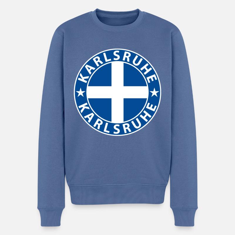 Karlsruhe - Pull Premium bio Homme - bleu pigeon