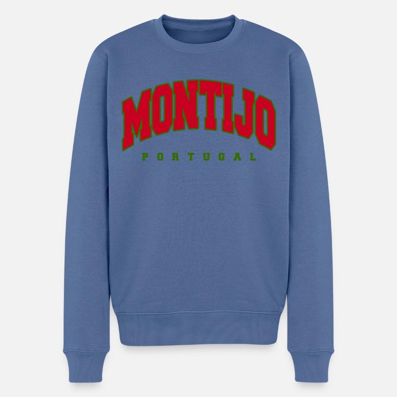 Montijo - Pull Premium bio Homme - bleu pigeon