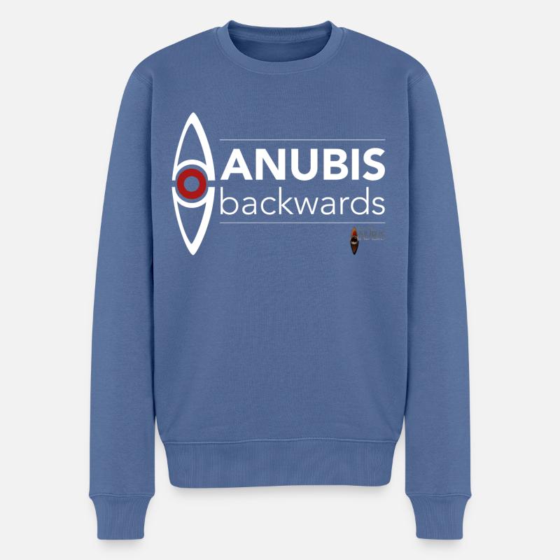 Maison D’Anubis Logo Inversé - Pull Premium bio Homme - bleu pigeon