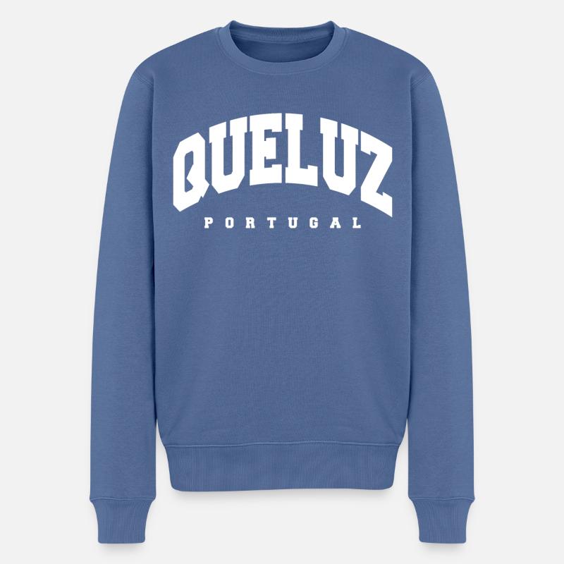 Queluz - Pull Premium bio Homme - bleu pigeon