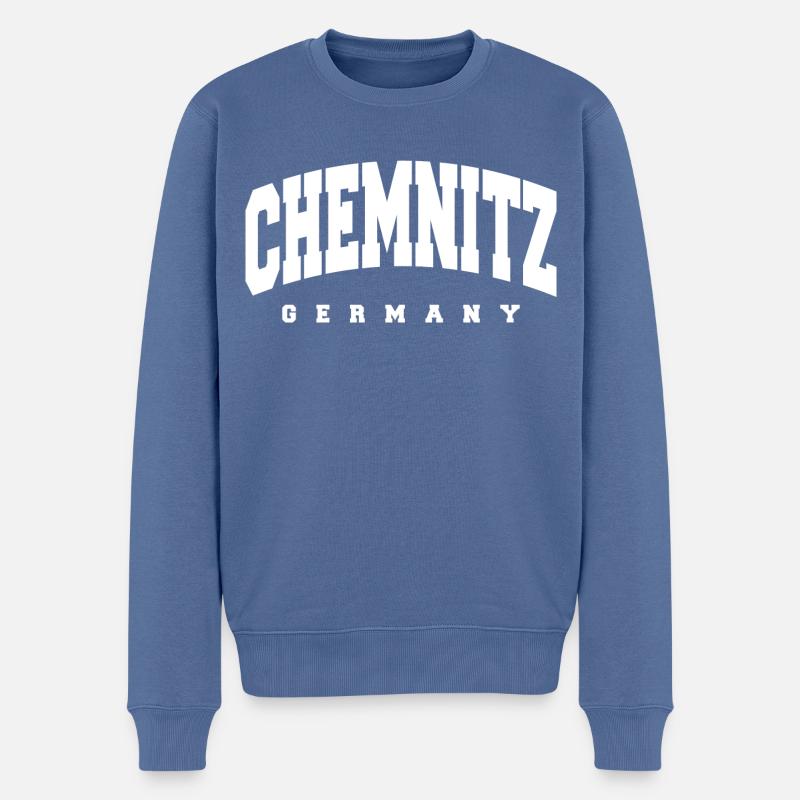 Chemnitz - Pull Premium bio Homme - bleu pigeon