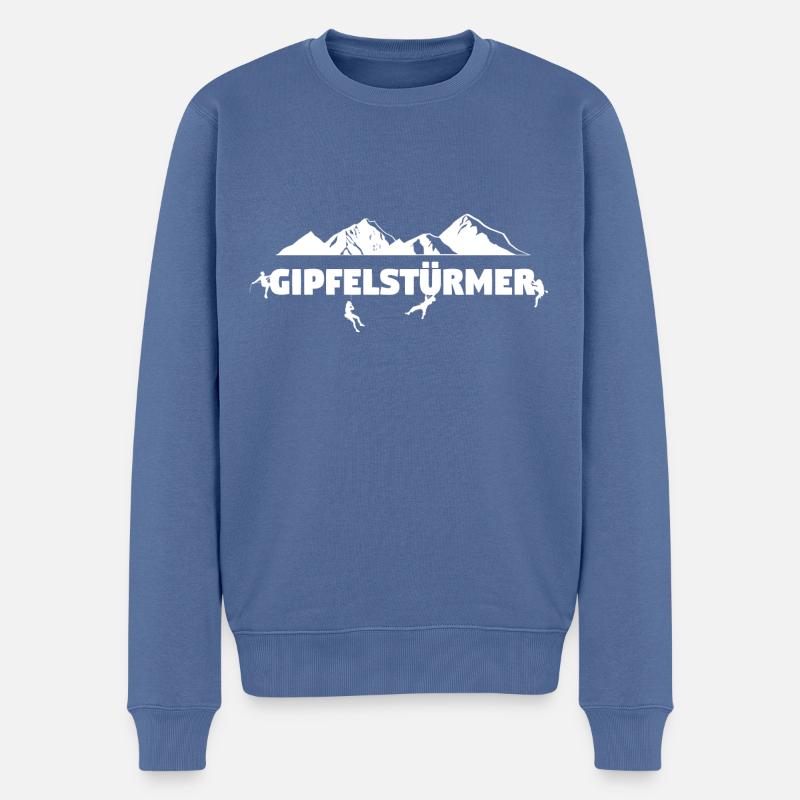 grimpeur - Pull Premium bio Homme - bleu pigeon