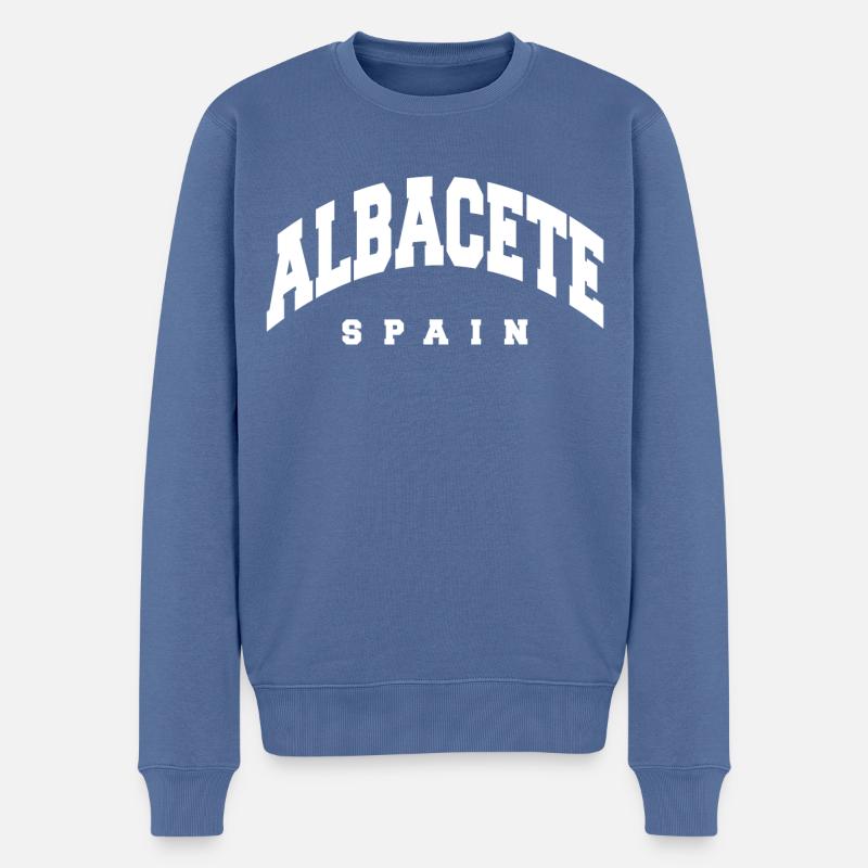 Albacete - Pull Premium bio Homme - bleu pigeon