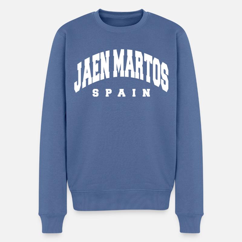 Jaén Martos - Pull Premium bio Homme - bleu pigeon