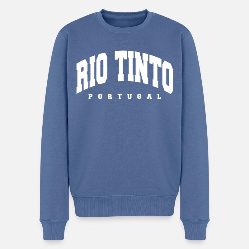 Rio Tinto - Männer Premium Bio Pullover - Taubenblau