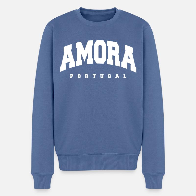 Amora - Pull Premium bio Homme - bleu pigeon