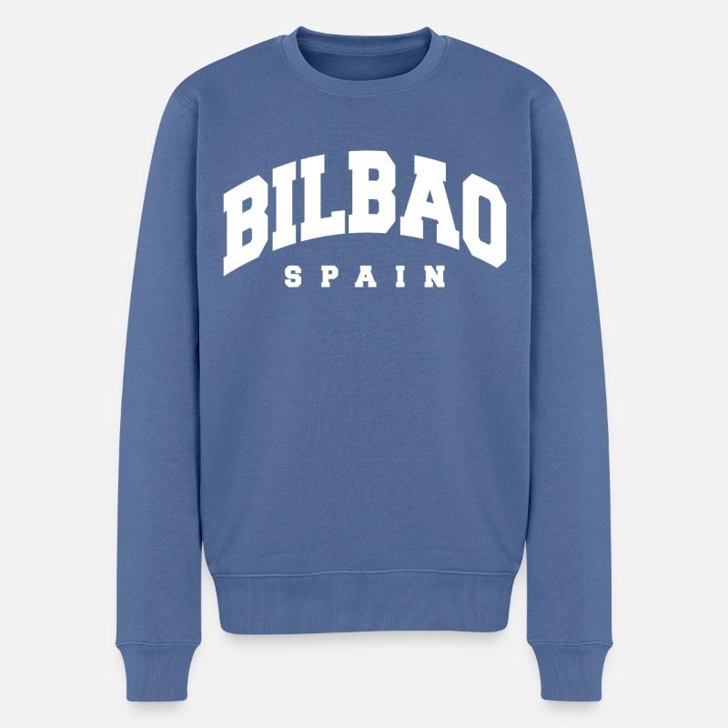 Bilbao - Pull Premium bio Homme - bleu pigeon