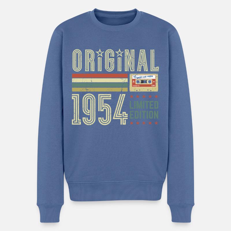 Original 1954 - Édition limitée - Pull Premium bio Homme - bleu pigeon