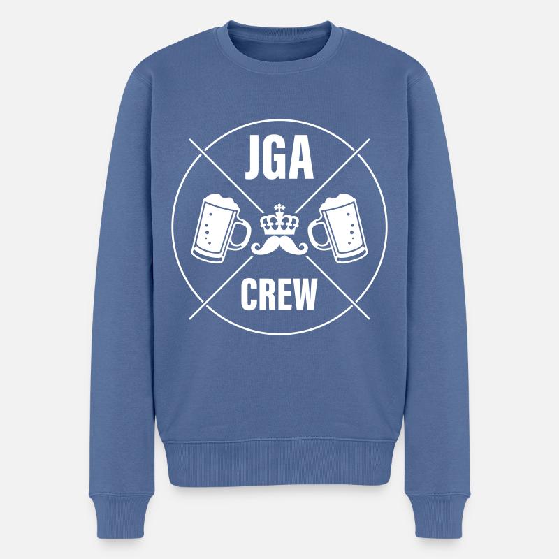 Jga Crew Junggesellenabschied Spruch - Männer Premium Bio Pullover - Taubenblau