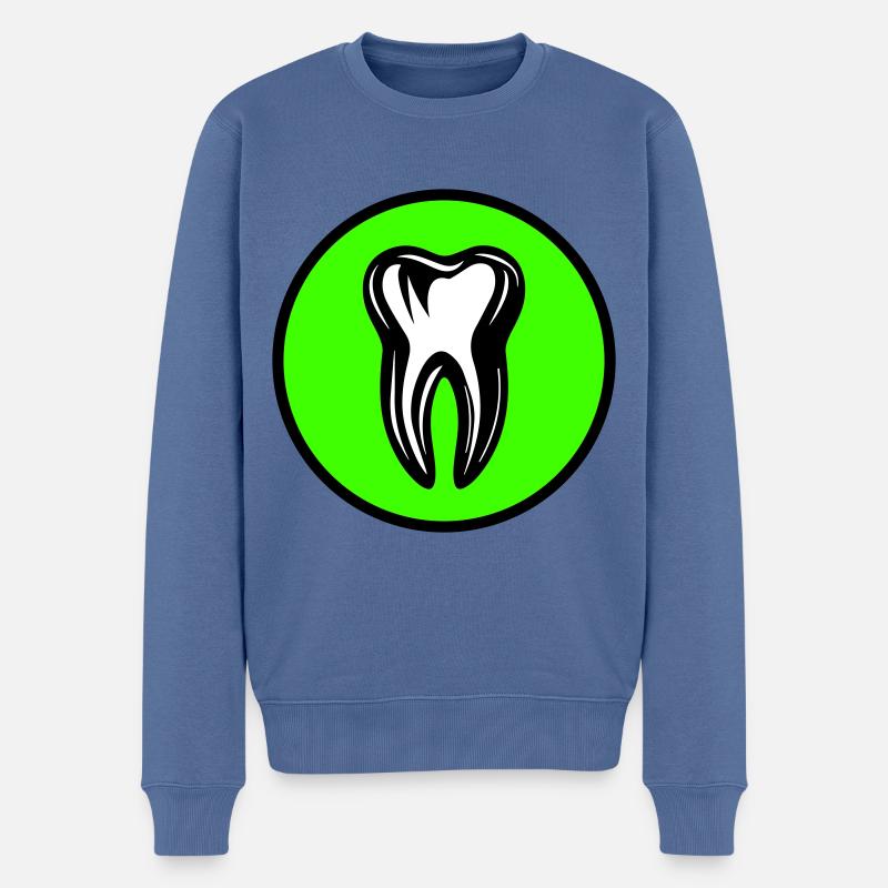 Icône de dentiste dentaire - Pull Premium bio Homme - bleu pigeon