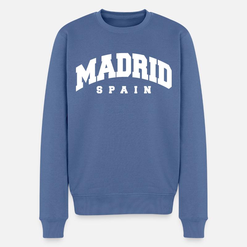 Madrid - Pull Premium bio Homme - bleu pigeon