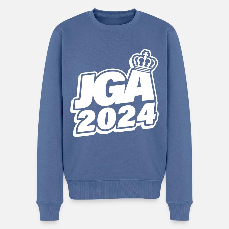 Jga 2024 Junggesellen Abschied - Männer Premium Bio Pullover - Taubenblau