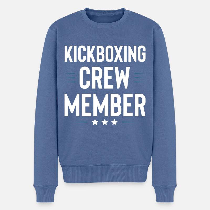 Kickboxing Crew - Männer Premium Bio Pullover - Taubenblau
