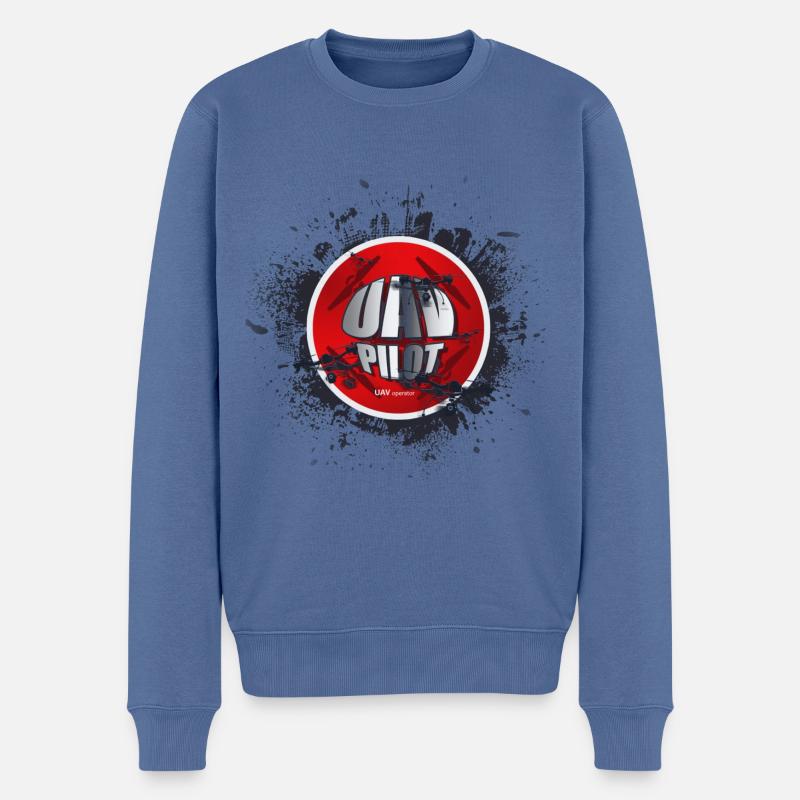 Drohnen-Pilot - Männer Premium Bio Pullover - Taubenblau