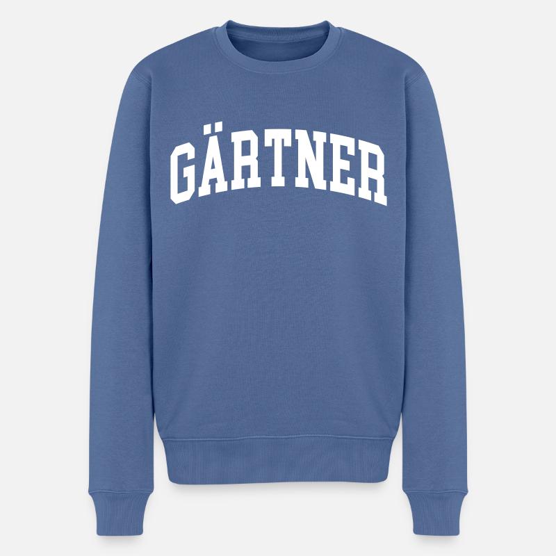 Gärtner - Männer Premium Bio Pullover - Taubenblau