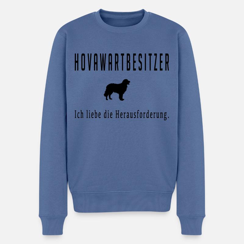 Hovawart Hund Hundespruch Hundebesitzer Hundeliebe - Männer Premium Bio Pullover - Taubenblau