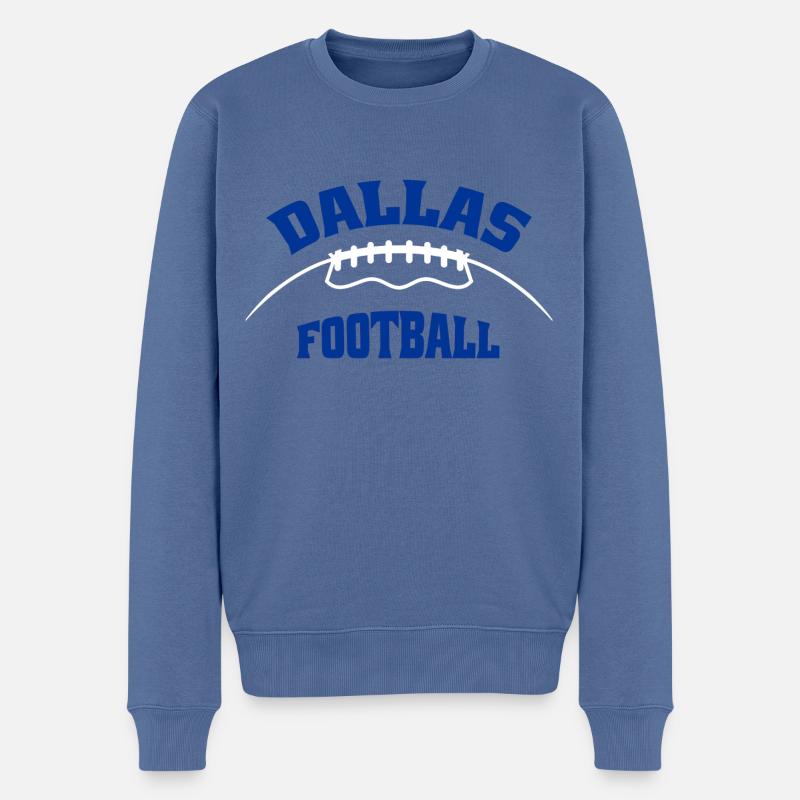 Dallas Football - Männer Premium Bio Pullover - Taubenblau