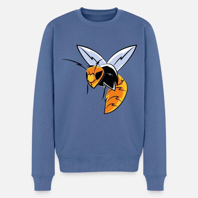 Insekt Wespe - Männer Premium Bio Pullover - Taubenblau