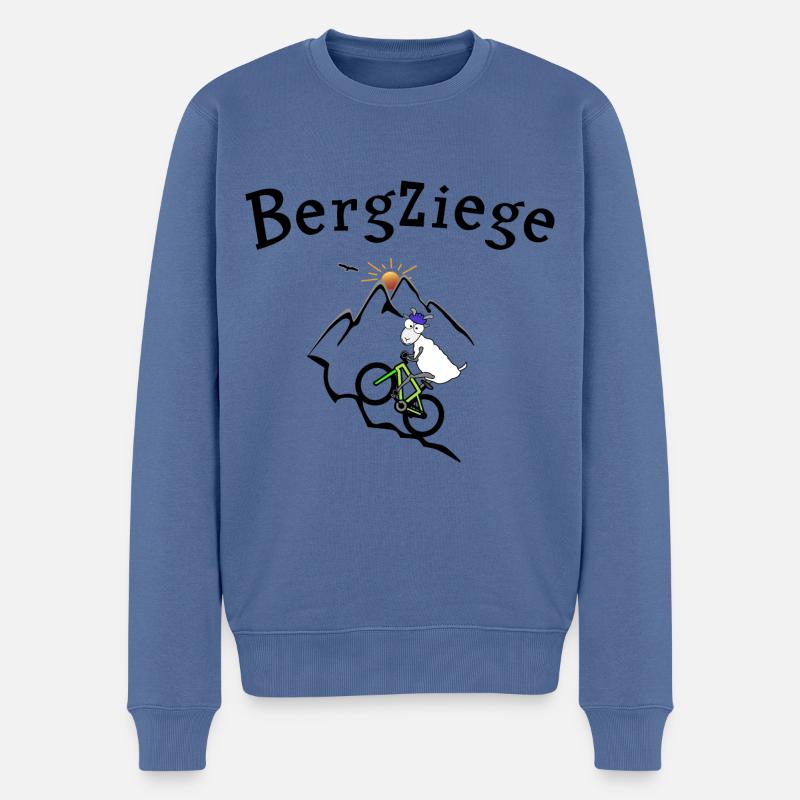 MTB Bergziege - Männer Premium Bio Pullover - Taubenblau