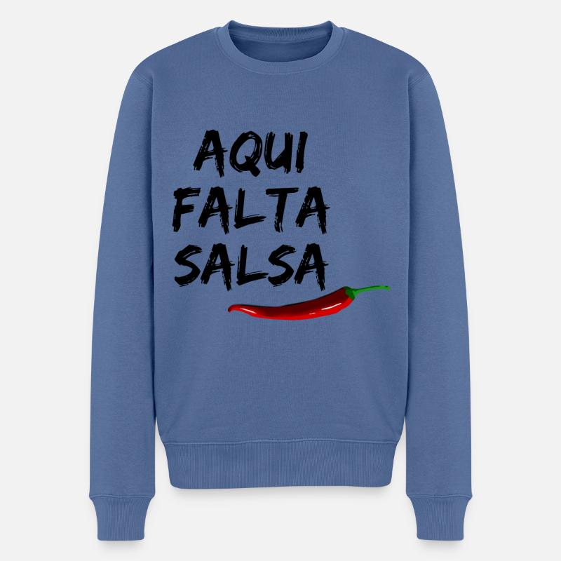 Salsa! - Männer Premium Bio Pullover - Taubenblau