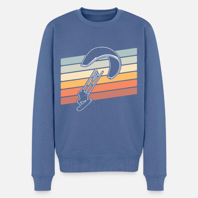Kitesurfer Kiteboard Kitesurfen Kitesurf - Männer Premium Bio Pullover - Taubenblau