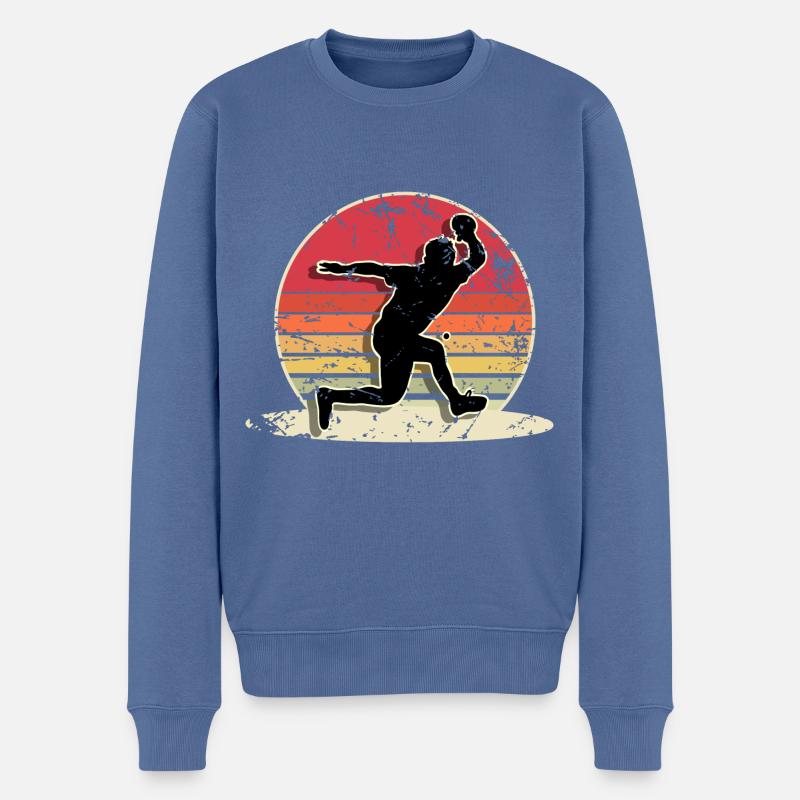 Tischtennis - Männer Premium Bio Pullover - Taubenblau