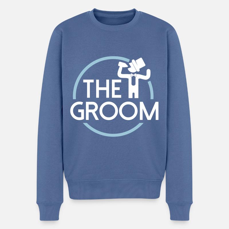 Groom - Männer Premium Bio Pullover - Taubenblau